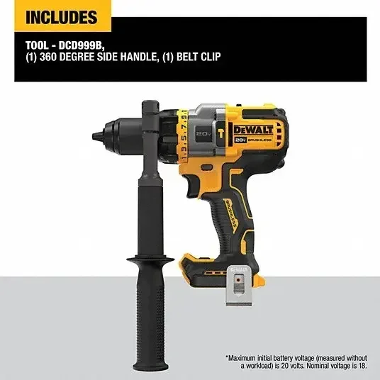 DEWALT DCD999 Akku-Schlagbohrschrauber-Kit 1/2 Zoll, bürstenlos, 20 V, 38.250 Schläge/min, 126 Nm, mit Akku-Ladegerät – Bild 6